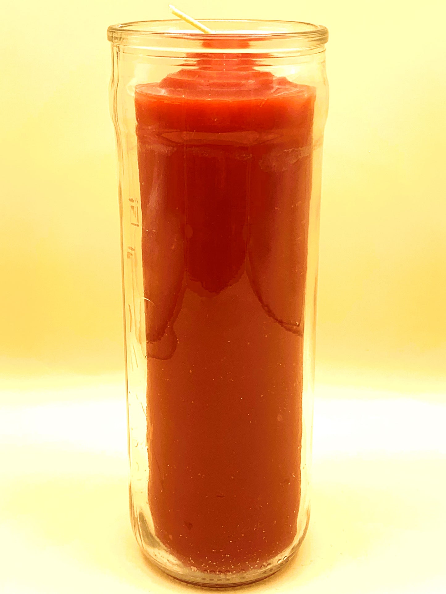 10 Days Roja, Red Candle Large Plain Color