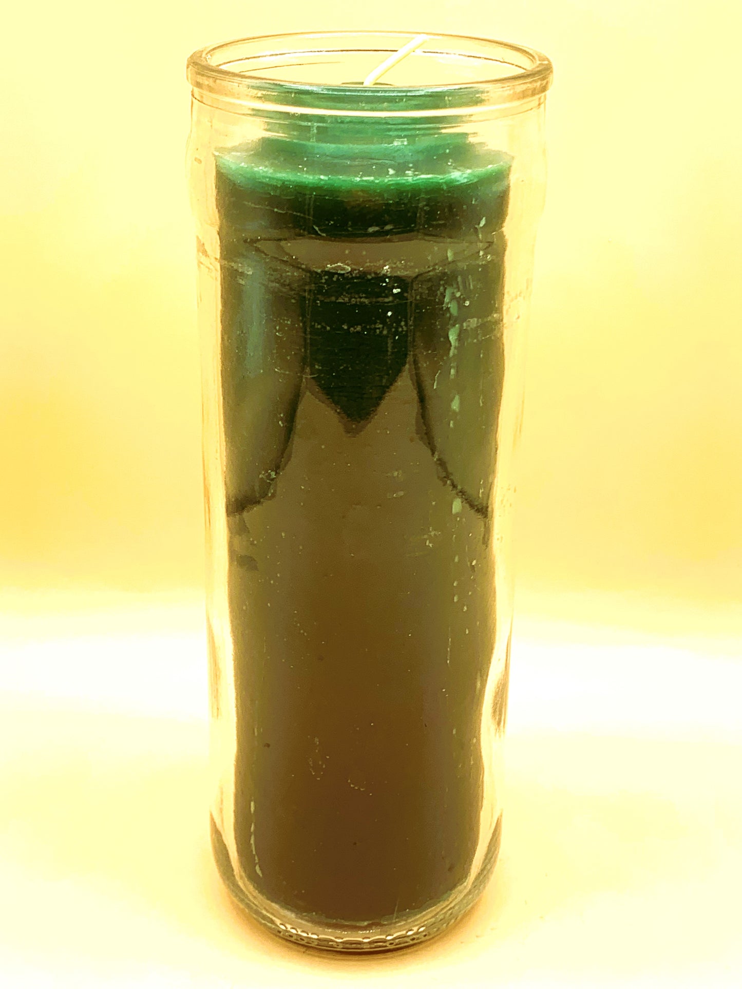 10 Days Verde, Green Candle Large Plain Color