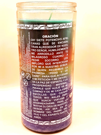 14 Days 7 Potencias Africanas, 7 African Powers Candle XL image