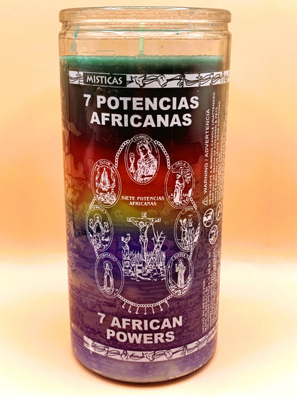 14 Days 7 Potencias Africanas, 7 African Powers Candle XL image