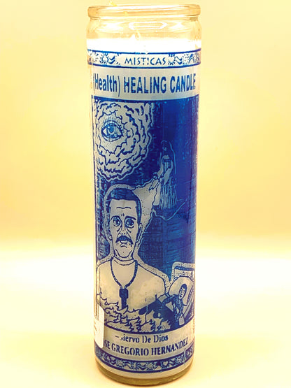 7 Days Salud, Healing Candle Regular Size with Image