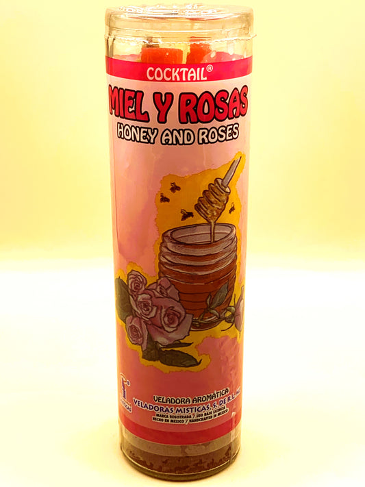 7 Days Miel y Rosas, Roses & Honey Candle Regular size image