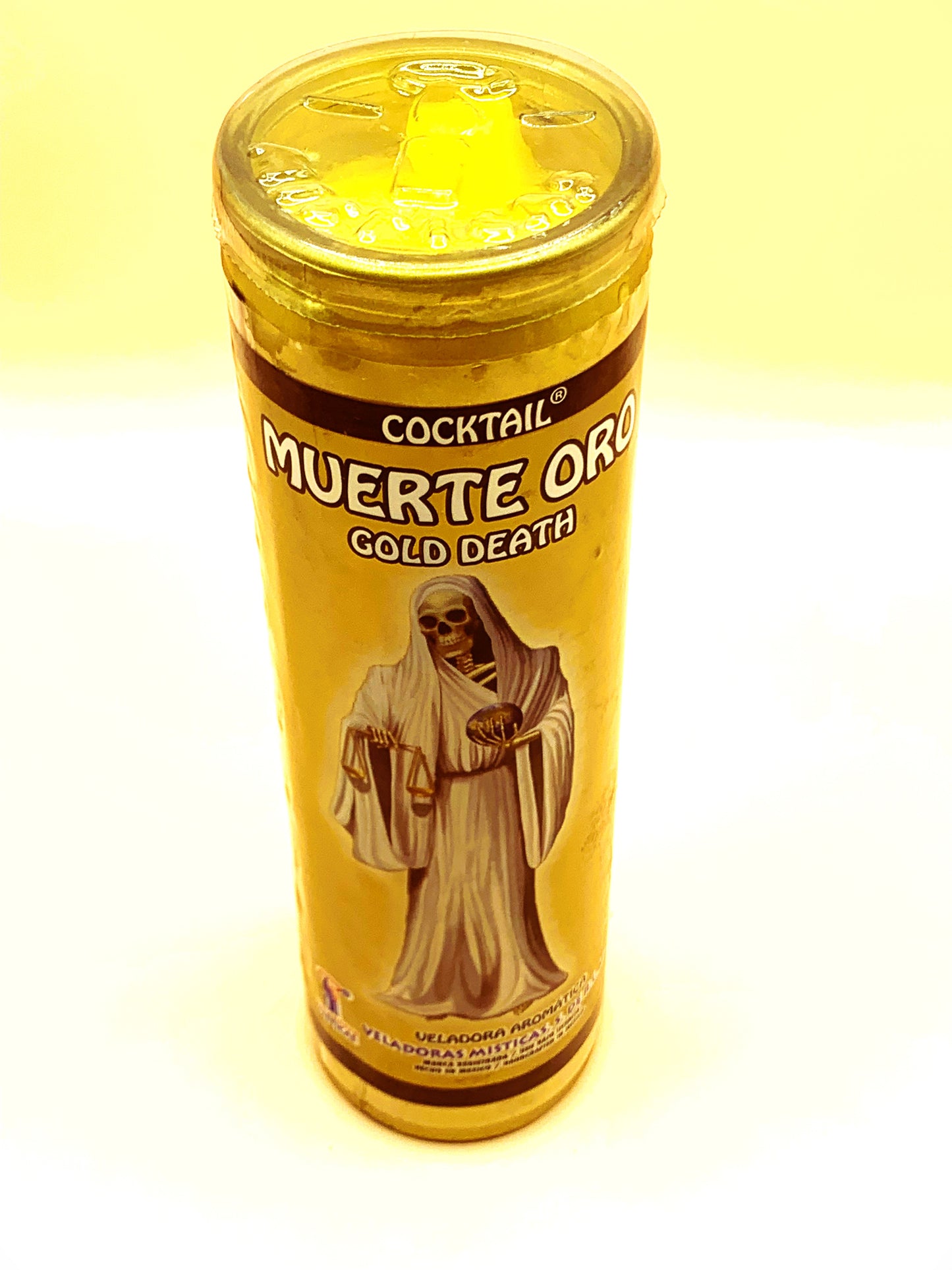 7 Days Muerte Oro, Holy Death Gold Candle Regular size image