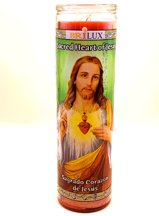 7 Days Sacred Heart of Jesus Candle Regular Size with Image