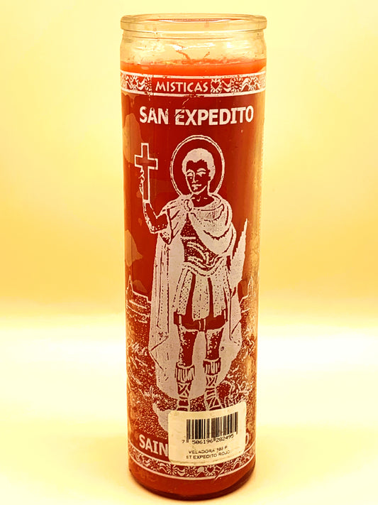 7 Days San Expedito Candle Regular Size with Image