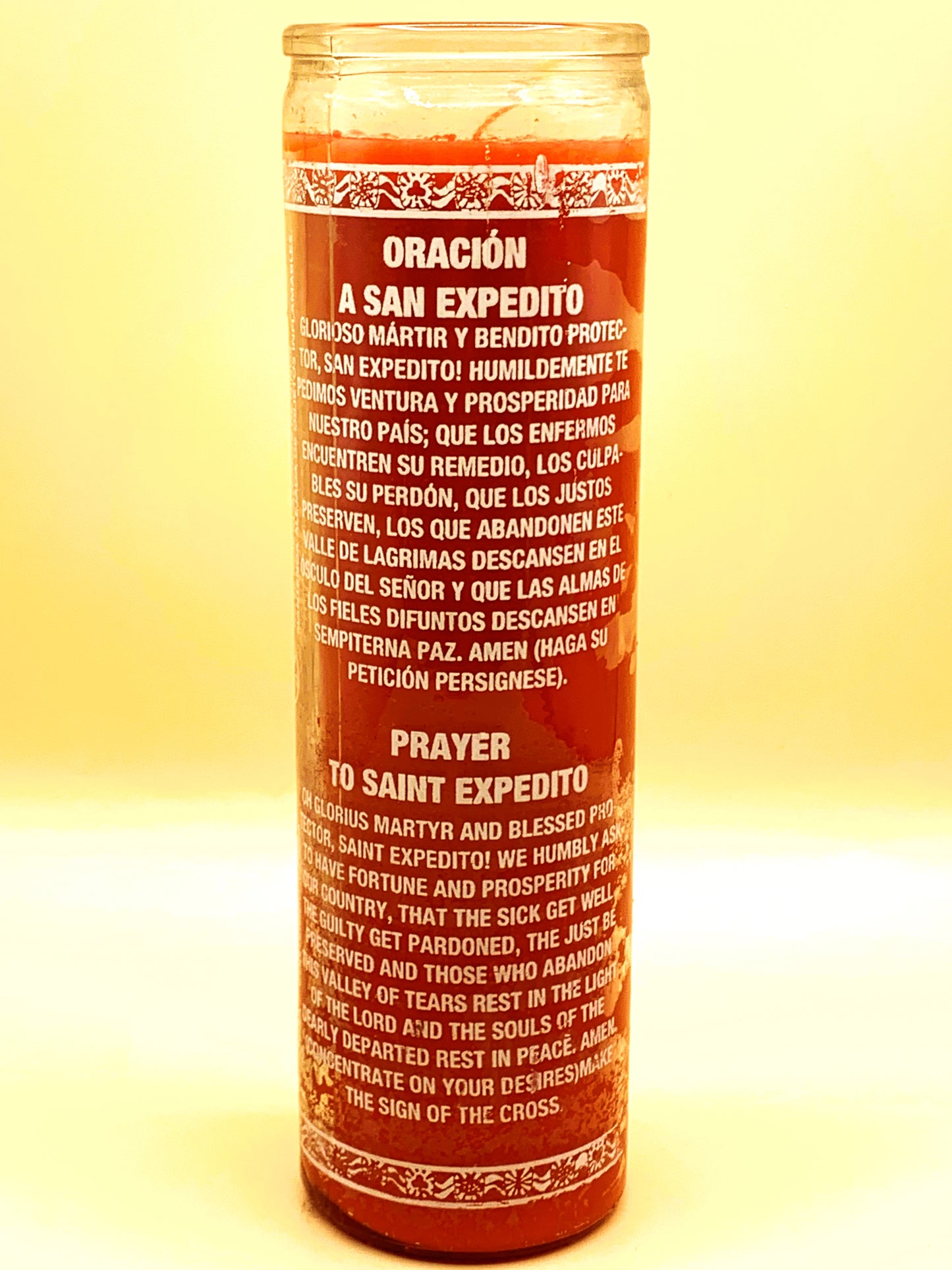 7 Days San Expedito Candle Regular Size with Image