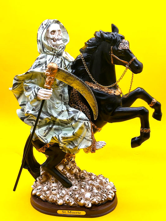 Santa Muerte in a Horse Statue