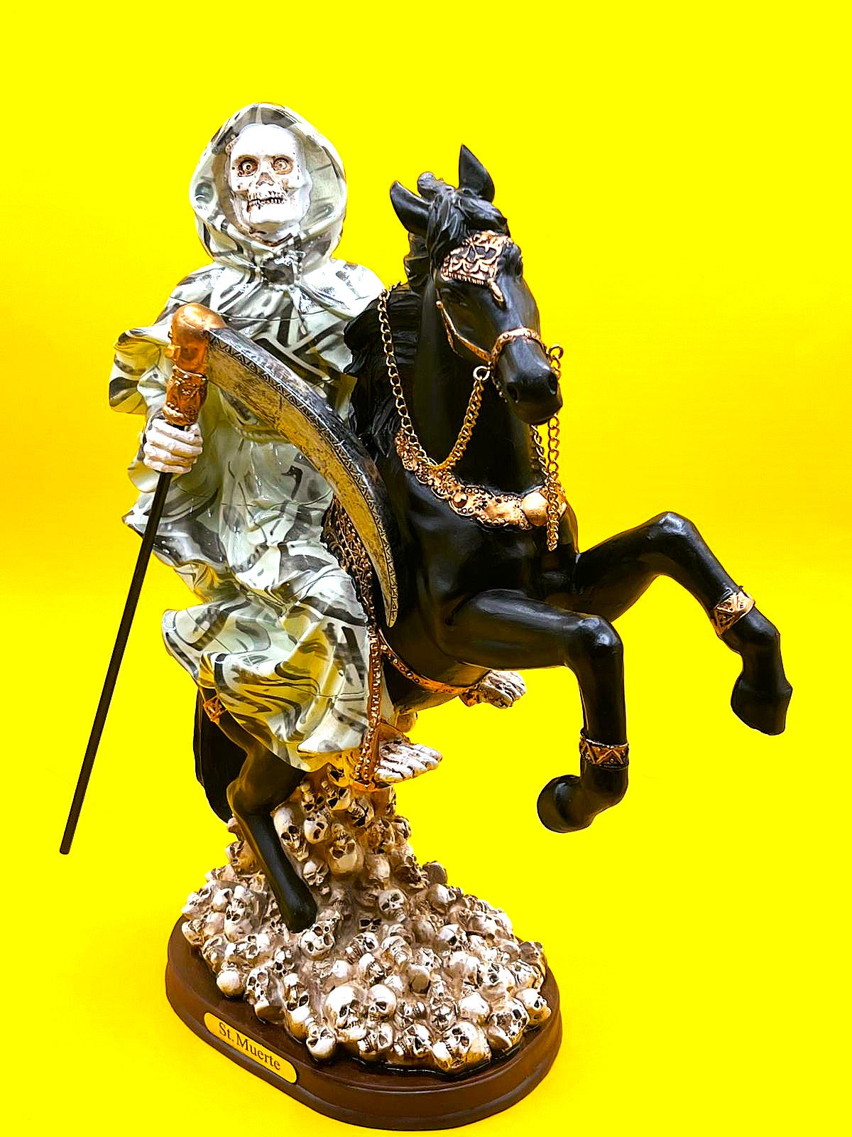 Santa Muerte in a Horse Statue