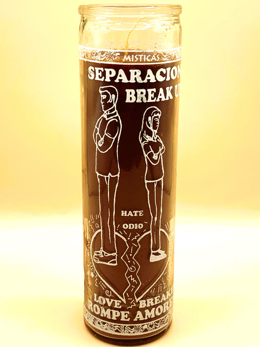 7 Days Separacion, Break up Candle Regular Size with Image