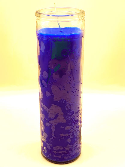 7 Days Azul, Blue Candle Regular size plain