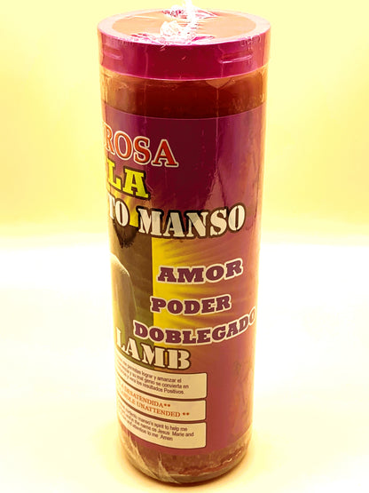 10 Days Corderito Manzo, Calm Lamb Candle Large with Image
