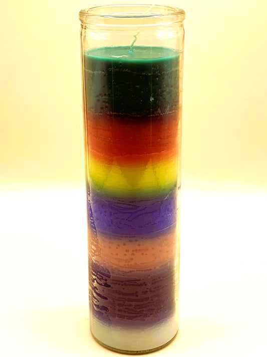 7 Days Vela de Siete Colores, Seven Color Candle Regular size plain