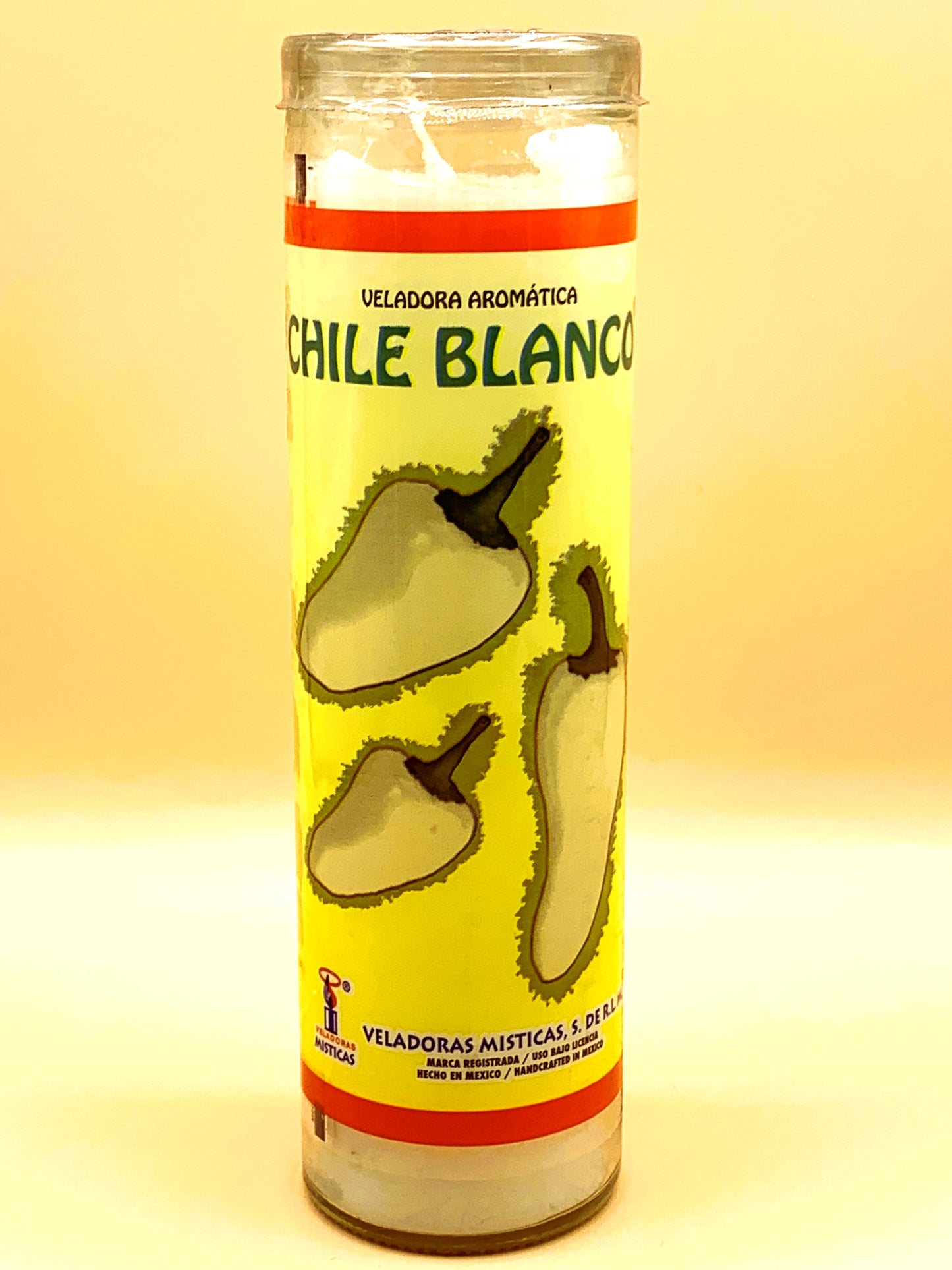 7 Days Chile Blanco, White Chile Candle Regular Size with image