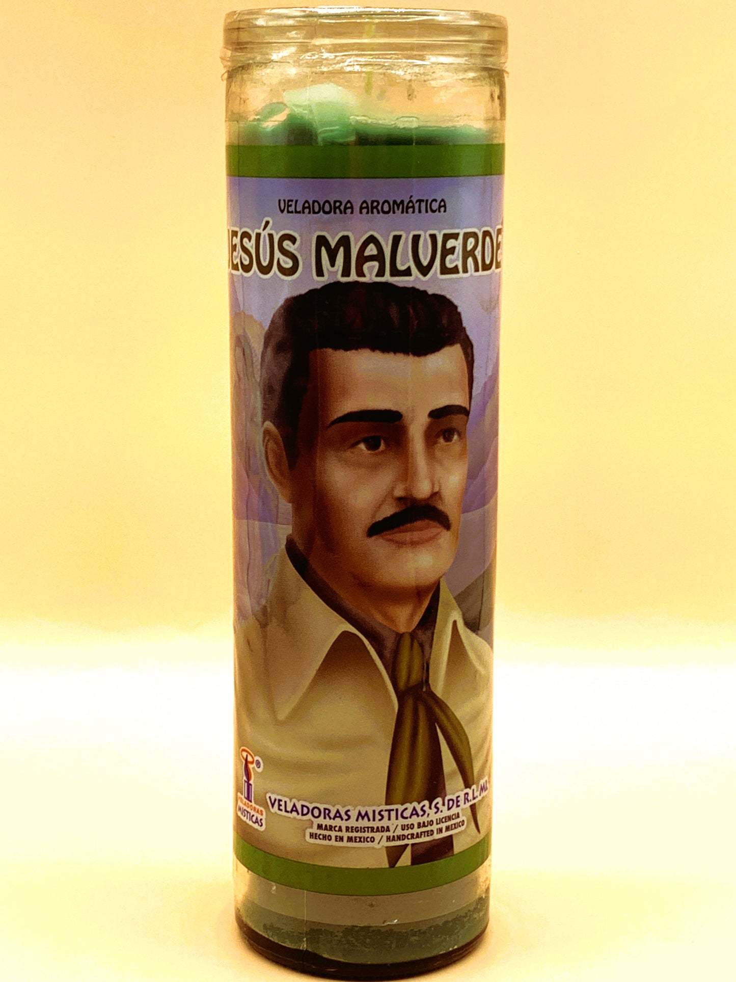 7 Days Jesus Malverde Candle Regular Size with Image