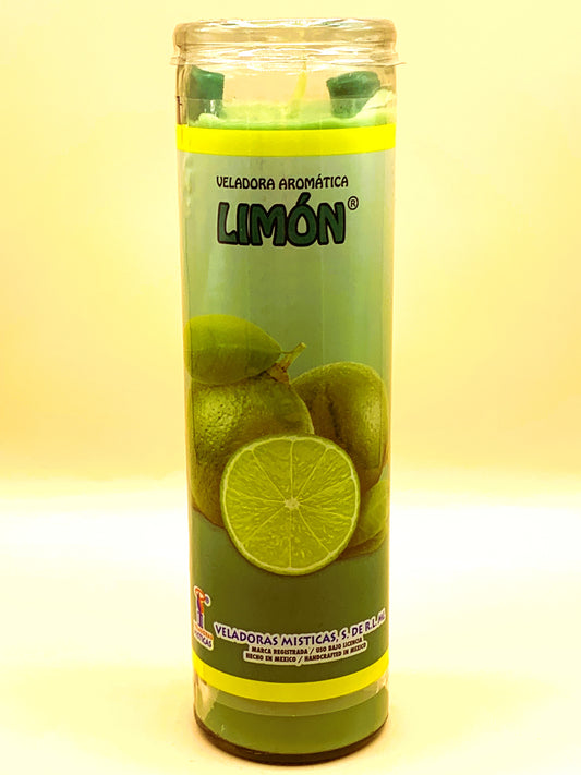 7 Days Limon, Lemon Candle Regular Size with Image